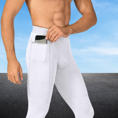 Pantalon yoga homme - FitnessLycraPants™ - Blanc