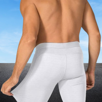 Pantalon yoga homme - FitnessLycraPants™ - Blanc