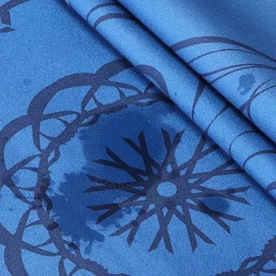 Serviette Antidérapante - YogaPrintMat™ - Mandala Bleu