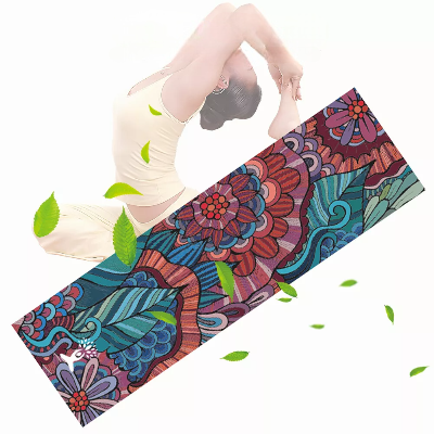 Serviette Antidérapante - YogaPrintMat™ - Fleurs Bohèmes